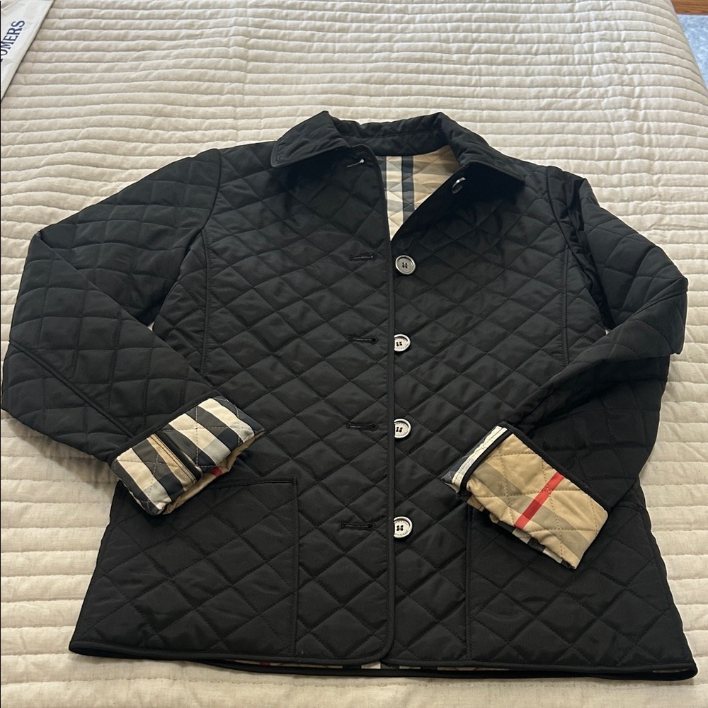 Burberry Black Quilted Kids Jacket